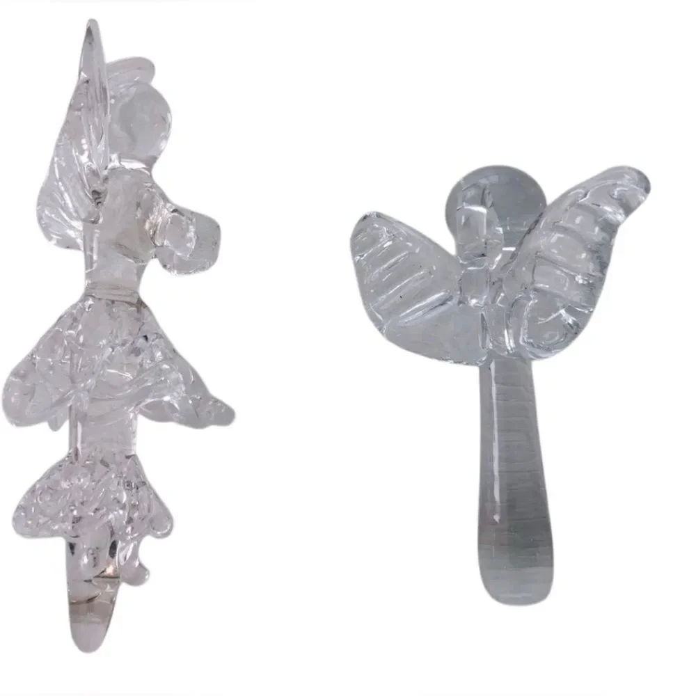 4 Glass Angel Ornaments